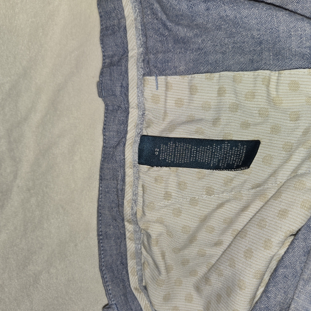 Perry Ellis Blue Flat Front Men Shorts